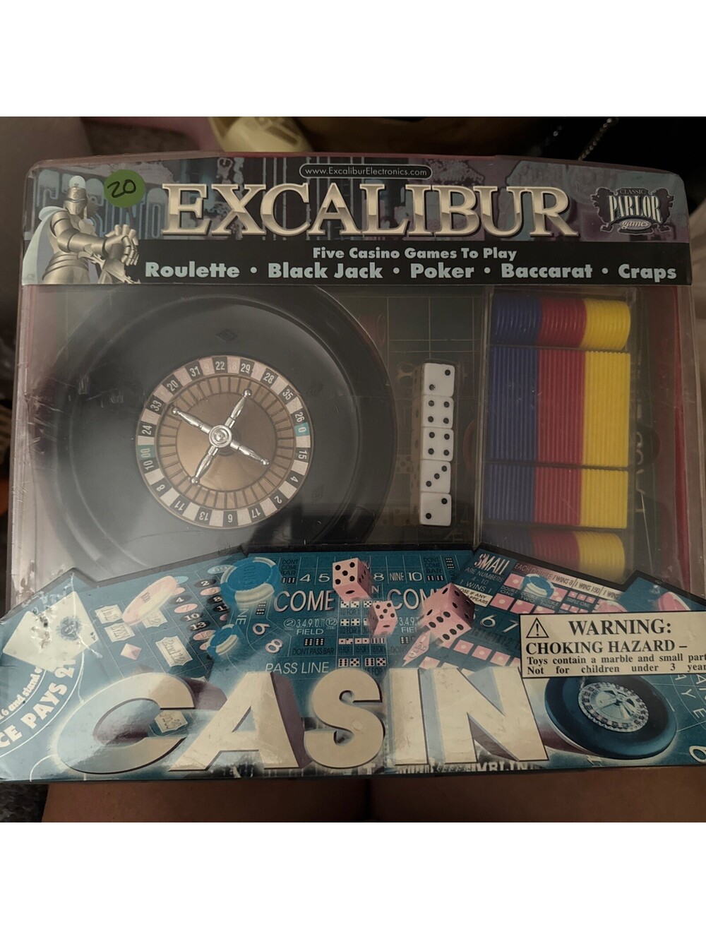 Excalibur Classic Parlor Games Five Casino Party Games Brand New